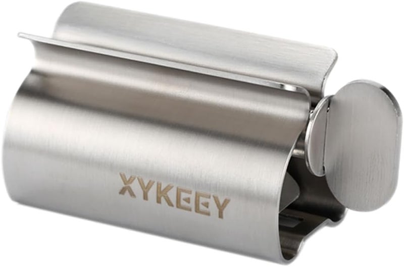 XYKEEY Toothpaste Squeezer Tube Squeezer - Toothpaste Squeezer Roller Tube Squeezer Tool, Rolling Tooth Pastetooth Paste Squeeze Dispenser Tube Wringer, 1 Pack (Stainless Steel) - Image 1